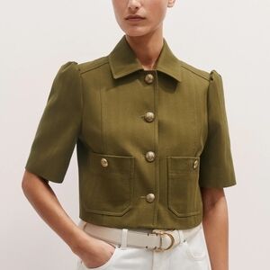 ME+EM Olive Cropped Utility Jacket
